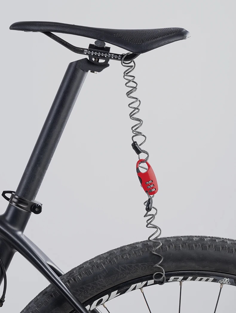 helmslot mini fiets motorfiets slot kabelslot combinatieslot - Afbeelding 9