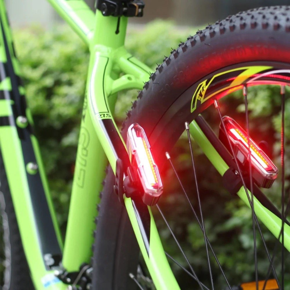 Oplaadbare led fietslamp fiets waarschuwing veiligheid lamp - Afbeelding 7