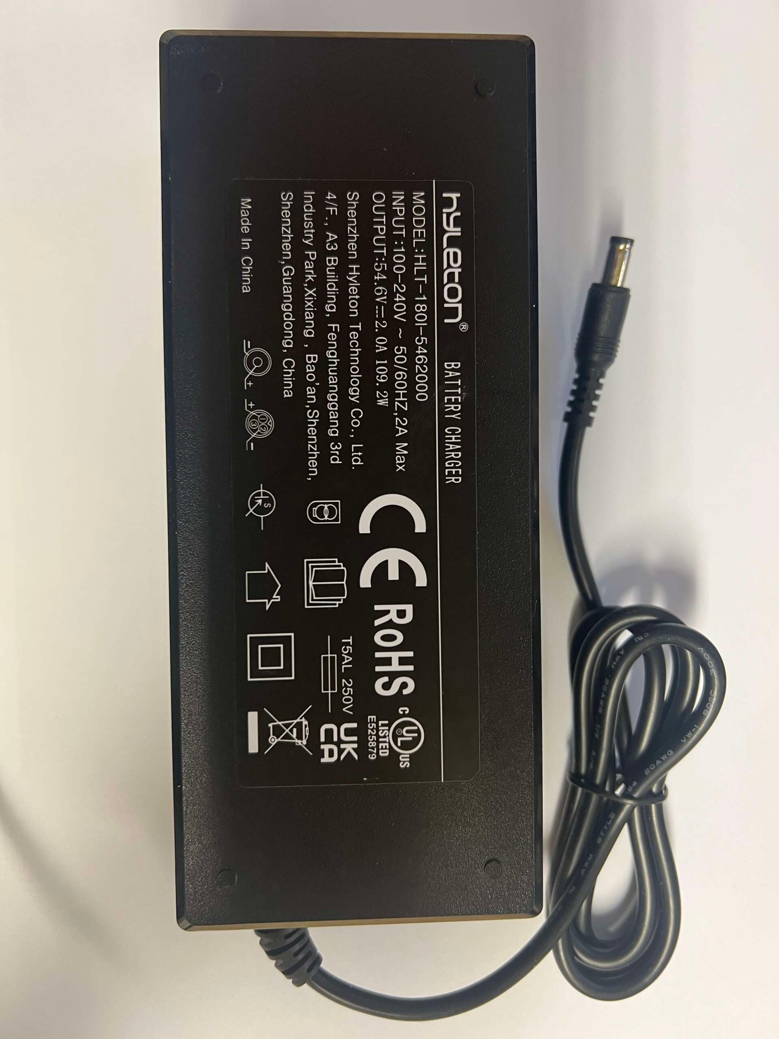 Oplader C91 elektrische fiets 54.6V 2.0A - Afbeelding 7